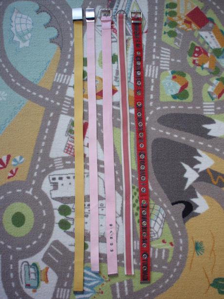 Pásek-opasek-páseček-pásky-opasky vel. m-l 5ks,