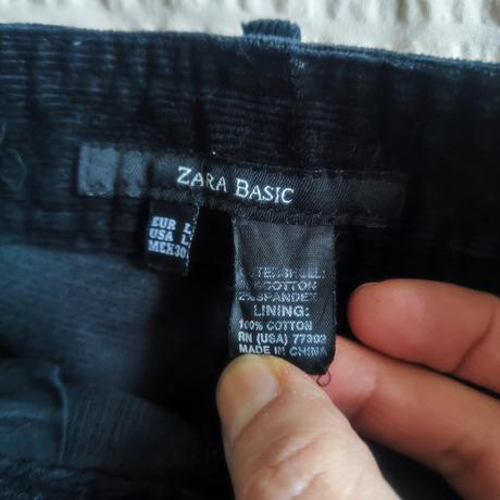 Dámská černá sukně zara manšestr v. l, zara,l