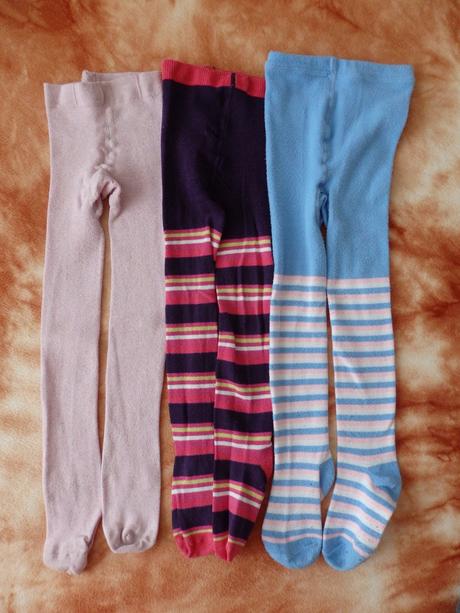 1x růžové punčocháče 110-116, 110