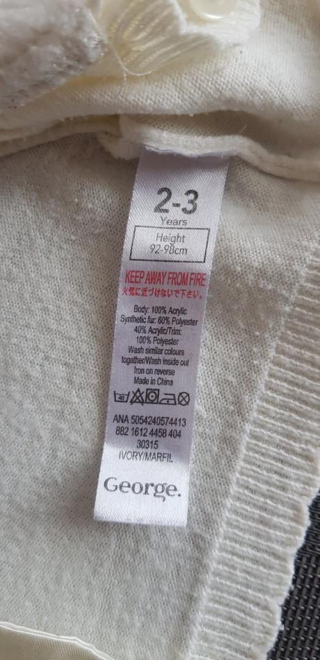 Dětské holčičí smetanové bolerko george 2-3r, george,92