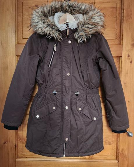 Zimní parka s kožešinovou kapucí vel. 152, next,152