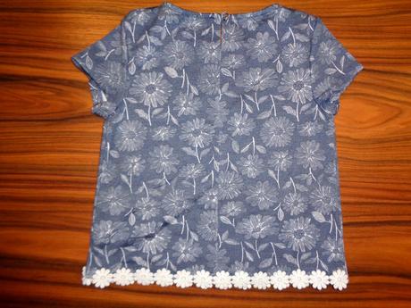 Luxusní květovaný top s krajkou, f&f,116