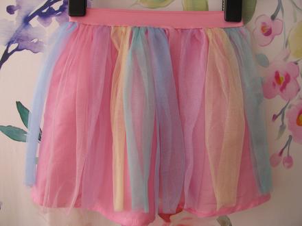Krásná barevná tylová sukně, f&f,98
