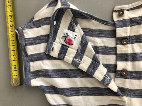 Šaty bílá modrá bavlna krajka next 110cm pruh 4rok, next,110