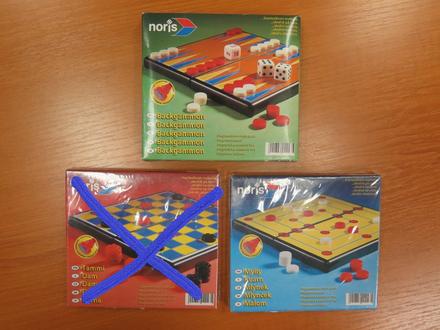 2 hry - mlýnek, backgammon,