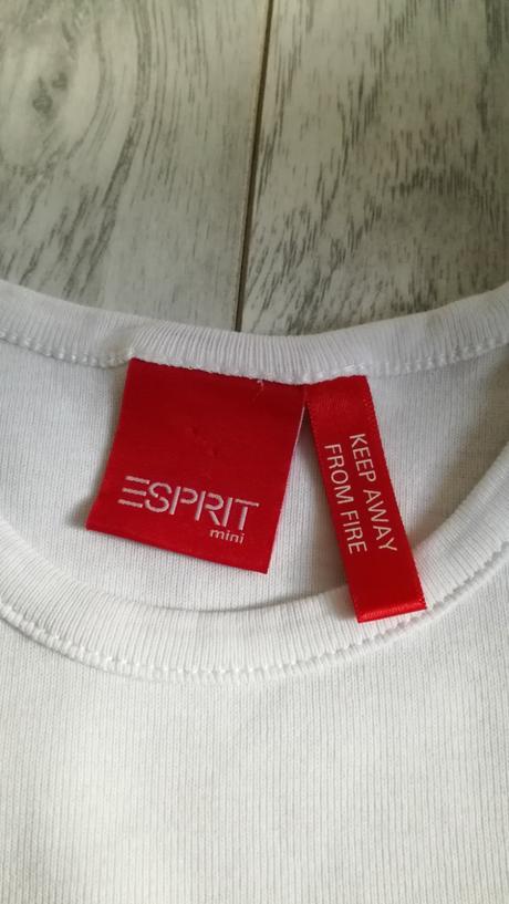 Bílé tričko krátký rukáv dívčí, esprit,140