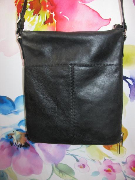 Černá dámská kožená crossbody kabelka wojas, wojas