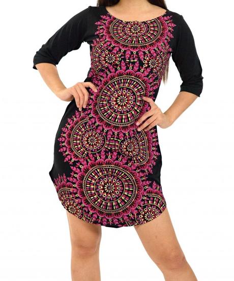 Dámské šaty tunika mandaly himalife s 36, 36 / s