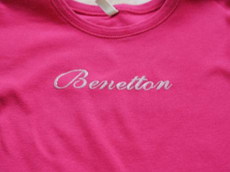 Benetton ruzovo malinovo cerneve barvy 122/128, benetton,122