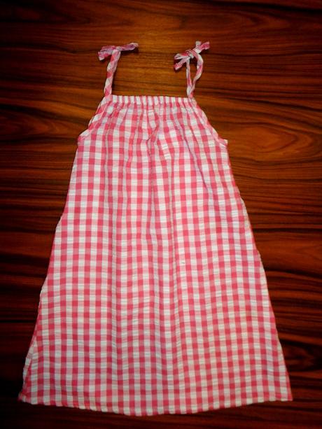 Bílorůžové kostičkované vzdušné šaty, nutmeg,122