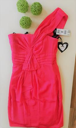 Luxusní růžové šaty nové, pc 4800, vel xs/xxs, ver, 32