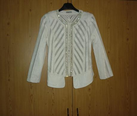 Krémová luxusní bundička / sako vinceotto, s