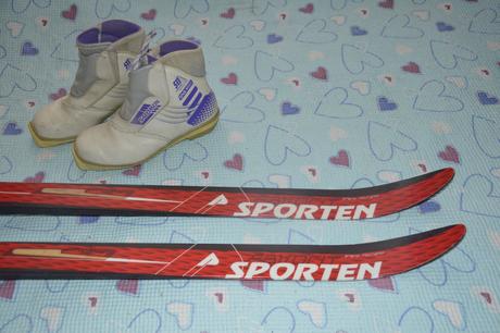 Dětské běžky se šupinami 140cm boty sns vel. 36, sporten