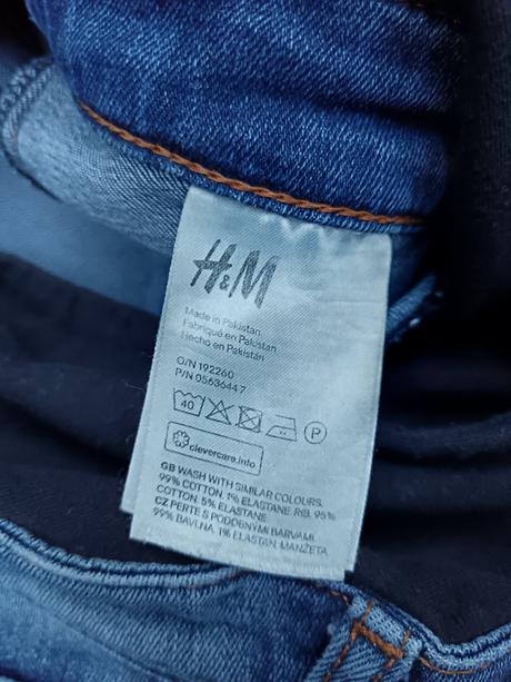 Těhotenské trhané/drbané rifleh&m slimboyfriend 38, h&m,38