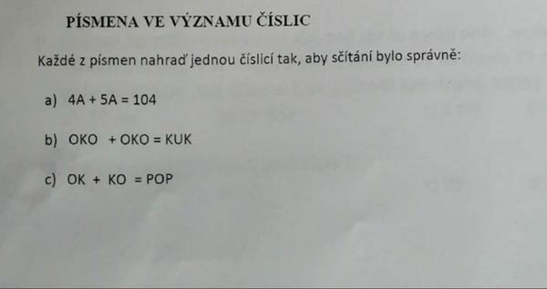 Ach ty úkoly...Je tady nějaká maminka, která by pomohla?