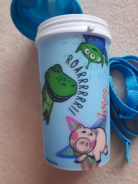 Toy story, příběh hraček - láhev na pití s brčkem,