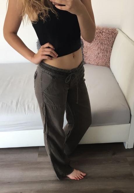 Dámské letní lněné kalhoty, vel. xs - s, s