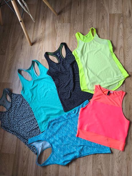 6 krát sportovní top h&m xs/s, 158/164, h&m,s