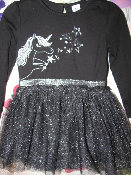 Kostým-černo stříbrné šaty unicorn/jednorožec, 