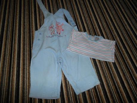 Manžestrové lacláčky a tričko, tesco,68