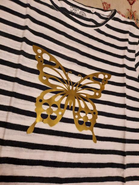 Tričko s motýlem, lindex,134