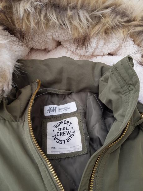 Vatovaná parka hm 10-11 let, h&m,146