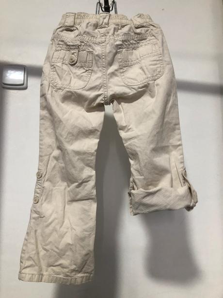 Plátěné dívčí kalhoty, 110