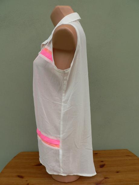 Lehký průsvitný top blůzka bik bok - vel.m, m