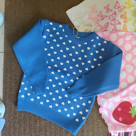 Svetr srdíčka vel 86 modrý, good children,86