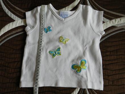 Tričko krátký rukáv s motýlky, children's place,86