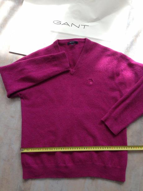 Unisex svetr značka gant fuchsiová barva vel. m, gant,m