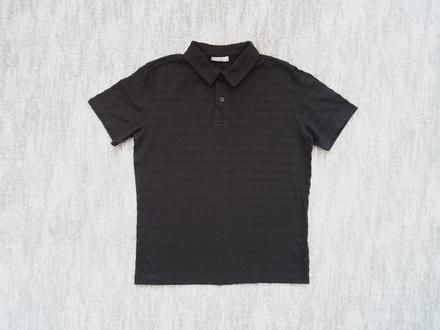 Černé tričko triko s límečkem polo, 146