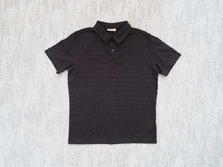 Černé tričko triko s límečkem polo, 146
