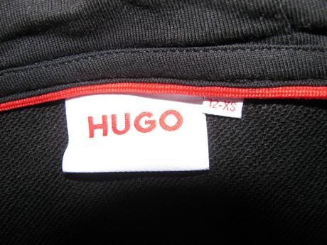 Dětská bavlněná mikina s kapucí hugo, 152