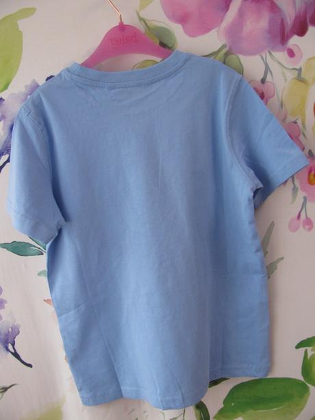 Bavlněné modré tričko-unisex, 128