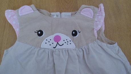 Manšestrové šaty s kočičkou, h&m,80