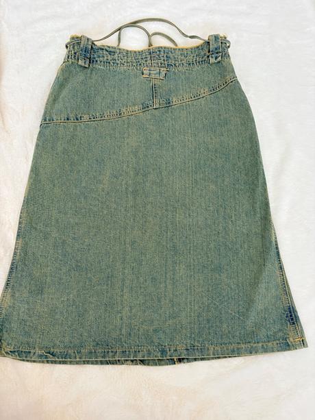 Džínová sukně mango 32/34 sepraný vzhled, mango,32