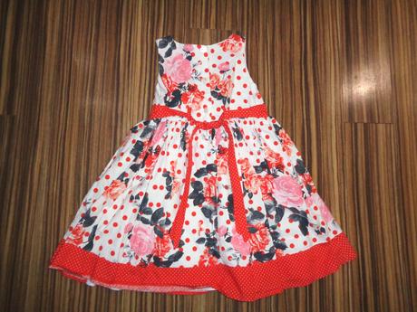 Krásné bíločervené květované šaty, marks & spencer,110