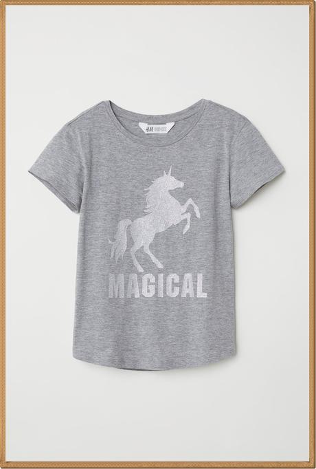 Tričko unicorn jednorožec 170 třpytky, h&m,164 / 170