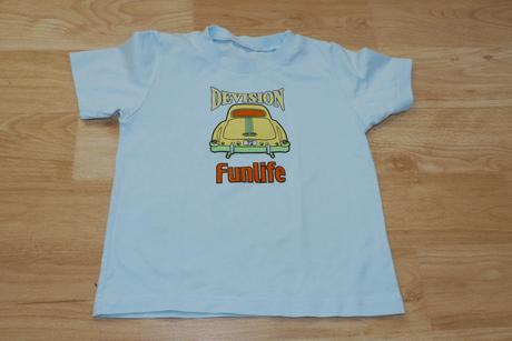 Svetle modre tricko s autem 86/92, 86