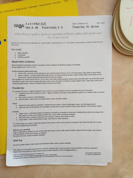 Hra plácni mouchu zn. haba,