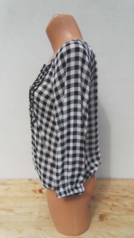 Károvaná lehká blůzka divided - vel.38, h&m,38