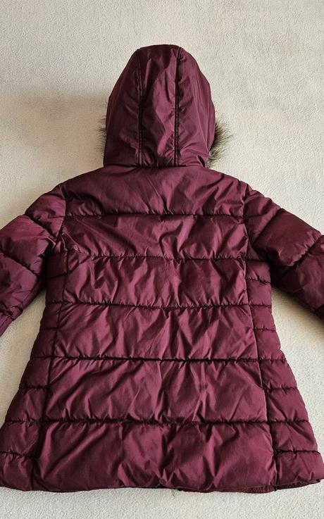 Dívčí teplá zimní bunda s kožíškem, vel.146, c&a, c&a,146