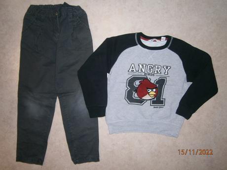 Mikina angry birds, vel. 134/140, h&m,134