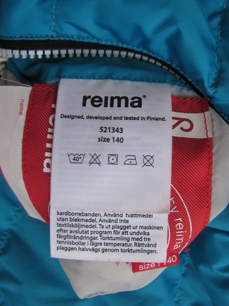 Péřová oboustranná zimní bunda s kapucí reima, reima,140