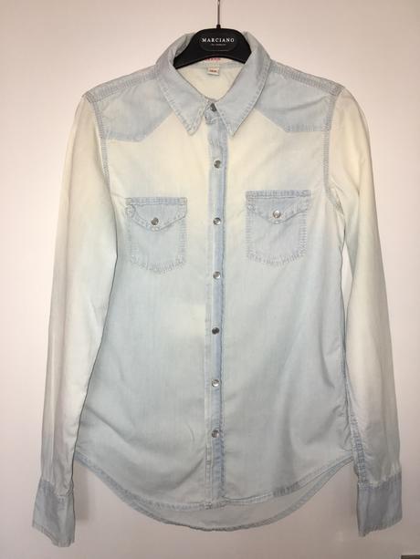 Modrá riflová/džínová košile amisu, amisu,xs