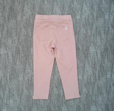 Růžové legíny tregíny džegíny kalhoty skinny 3/4, h&m,158