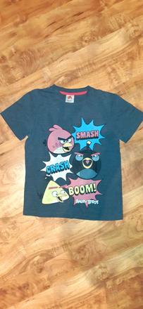 Chlapecké triko kr.ruk. 8-9 let angry birds, f&f,134