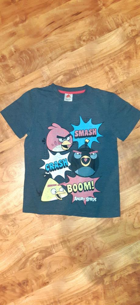 Chlapecké triko kr.ruk. 8-9 let angry birds, f&f,134
