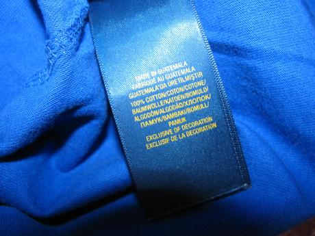 Dětské modré bavlněné tričko, ralph lauren,152